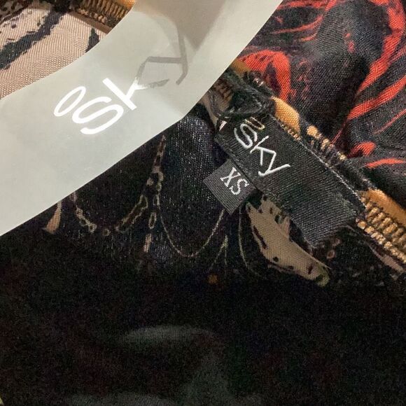 New. SKY multicolored silk mini dress with crystal rope at neck. Retails $249 - Picture 7 of 7